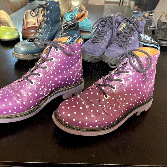 Fluevog Purple Polka Dot Derby Swirl (5 Eye) - Discontinued - Picture 5 of 7